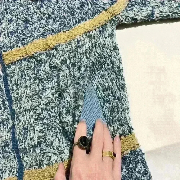 Vintage Pebble Beach Sportswear Womens Teal Zip Knit Jacket Sweater Size Small - Picture 8 of 8